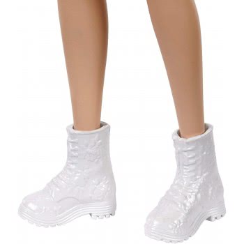 Mattel Barbie Fashionistas Original Μελαχρινή Κούκλα Με Φόρεμα Dotted Πορτοκαλί FBR37 / GRB52 887961900323