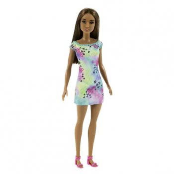 Mattel Barbie Λουλουδάτα Φορέματα - Μαυρομάλλα Κούκλα Με Πολύχρωμο Φόρεμα GBK92 / GVJ97 887961928006