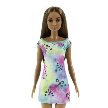 Mattel Barbie Λουλουδάτα Φορέματα - Μαυρομάλλα Κούκλα Με Πολύχρωμο Φόρεμα GBK92 / GVJ97 887961928006