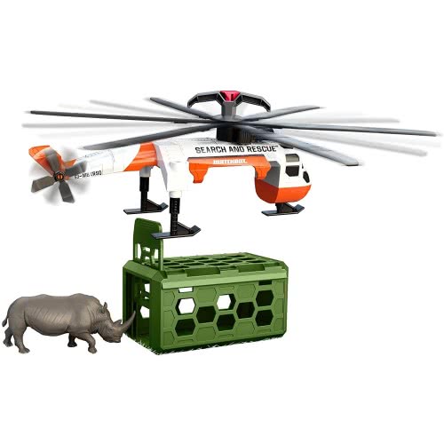 Mattel Rescue Adventure Set Με Ελικόπτερο Διάσωσης Άγριων Ζώων - Safari GMH68 / GMH70 887961854923