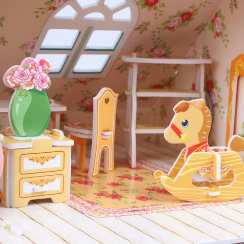 cubicfun 3D Puzzles For Kids Dollhouse With Furniture For Kids Girls 8 9 10 Years Old, 160 Pieces P645h 6944588206451