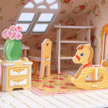 cubicfun 3D Puzzles For Kids Dollhouse With Furniture For Kids Girls 8 9 10 Years Old, 160 Pieces P645h 6944588206451