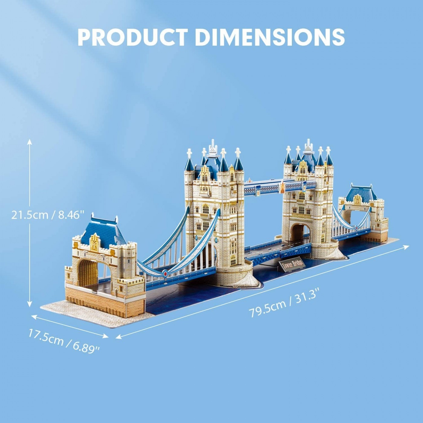 Décoration Modèle Monument Puzzle 3D CubicFun Tower Bridge London - 120 Pièces - Modèle Architectural Éducatif - National Geographic Puzzle éducatif National Geographic