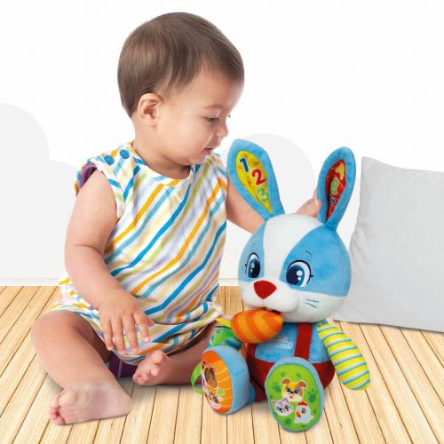 Clementoni Baby Educational Baby Toddler Interactive Plush Rabbit For 10+ Months 1000-63565 8005125635658