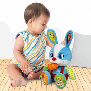 Clementoni Baby Educational Baby Toddler Interactive Plush Rabbit For 10+ Months 1000-63565 8005125635658