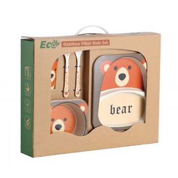 Toys-shop Choice Bamboo Kids Σετ Φαγητού 5Τεμ Σε 6 Σχέδια JU051529 6990620515296