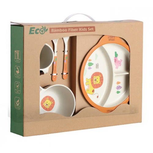 Toys-shop Choice Bamboo Kids Σετ Φαγητού 5Τεμ Σε 3 Σχέδια JU051530 6990620515302