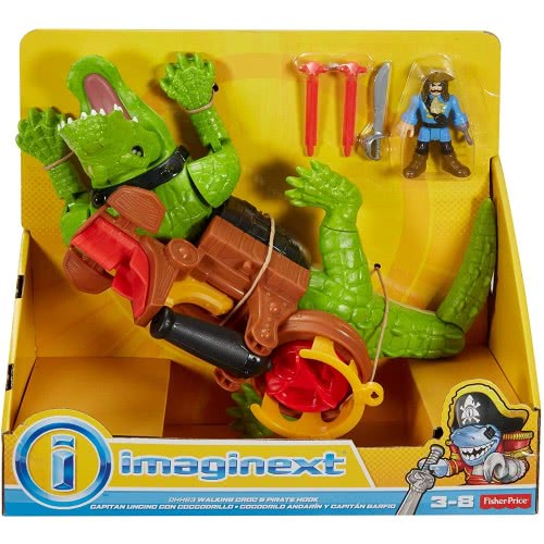 Mattel Imaginext: Walking Croc And Pirate Hook DHH63 887961219272