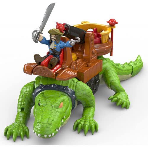 Mattel Imaginext Κροκόδειλος Τέρας Και Πειρατής Με Αξεσουάρ DHH63 887961219272