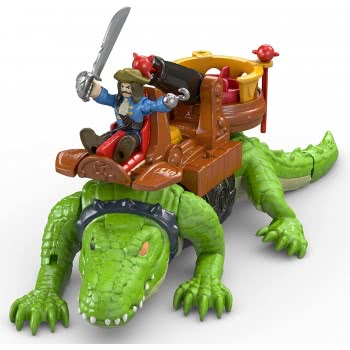 Mattel Imaginext Κροκόδειλος Τέρας Και Πειρατής Με Αξεσουάρ DHH63 887961219272