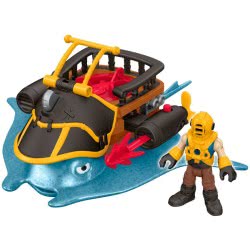 Mattel Imaginext Πειρατικό Πλοιάριο, Πλάσματα Του Βυθού Με Φιγούρα Και Αξεσουάρ DTH43 887961354867