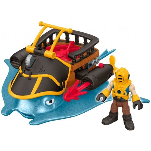 Mattel Imaginext Πειρατικό Πλοιάριο, Πλάσματα Του Βυθού Με Φιγούρα Και Αξεσουάρ DTH43 887961354867
