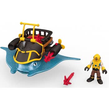 Mattel Imaginext Πειρατικό Πλοιάριο, Πλάσματα Του Βυθού Με Φιγούρα Και Αξεσουάρ DTH43 887961354867