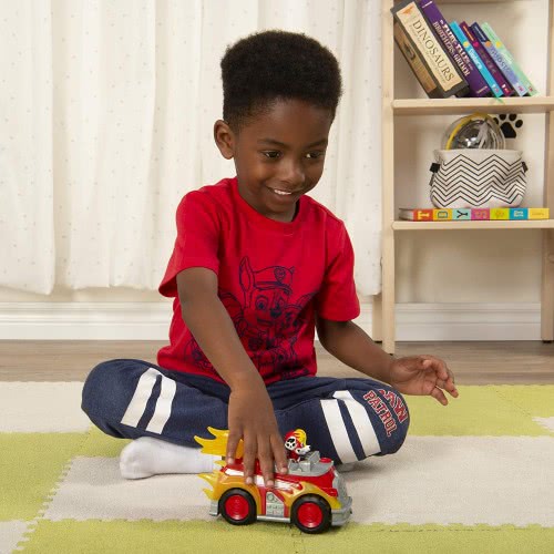 Spin Master Paw Patrol Mighty Pups Super Paws Marshall Deluxe Vehicle ...