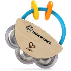 Hape Kids II Tiny Tambourine Μουσική Ξύλινη Κουδουνίστρα 800850G53-12011 6943478027237