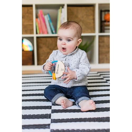 Hape Kids II Tiny Tambourine Μουσική Ξύλινη Κουδουνίστρα 800850G53-12011 6943478027237