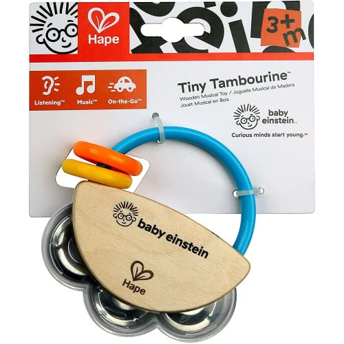 Hape Kids II Tiny Tambourine Μουσική Ξύλινη Κουδουνίστρα 800850G53-12011 6943478027237