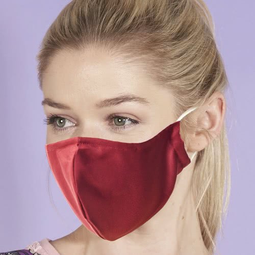 OEM Μάσκα Προσώπου Eco Chic Μονόχρωμη Μπορντώ EC-M24 5060735634555