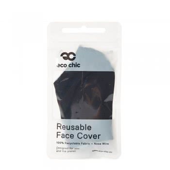 OEM Μάσκα Προσώπου Eco Chic Μονόχρωμη Μαύρη EC-M23 5060735634548
