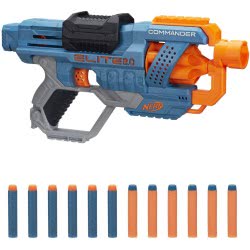 Hasbro Nerf Elite 2.0 Commander Rd-6 Blaster, 12 Official Nerf Darts E9485 5010993725038