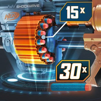 Hasbro Nerf Elite 2.0 Commander Rd-6 Blaster, 12 Official Nerf Darts E9485 5010993725038