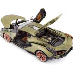 Bburago 1:18 Lamborghini Sian Diecast Model Car B18 18/11046 GREEN 4893993110469