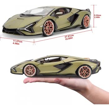 Bburago 1:18 Lamborghini Sian Diecast Model B18 Αυτοκινήτου 18/11046 GREEN 4893993110469