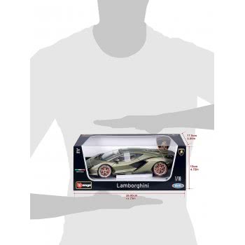Bburago 1:18 Lamborghini Sian Diecast Model Car B18 18/11046 GREEN 4893993110469