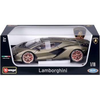 Bburago 1:18 Lamborghini Sian Diecast Model B18 Αυτοκινήτου 18/11046 GREEN 4893993110469