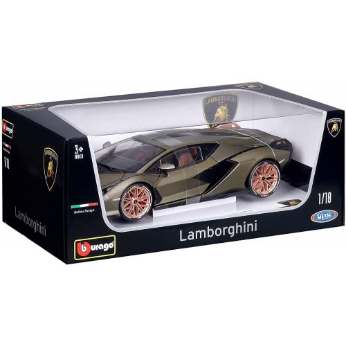 Bburago 1:18 Lamborghini Sian Diecast Model Car B18 18/11046 GREEN 4893993110469