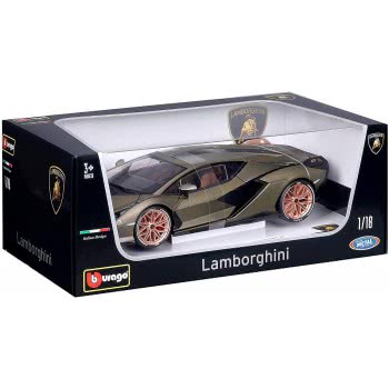 Bburago 1:18 Lamborghini Sian Diecast Model Car B18 18/11046 GREEN 4893993110469