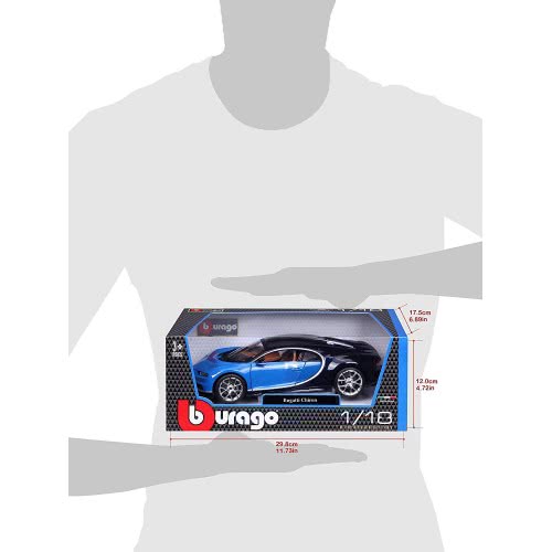 Bburago 1:18 Scale Highly Detail Of A Bugatti Chiron Die-Cast , Blue 18/11040 BLUE 4893993110407