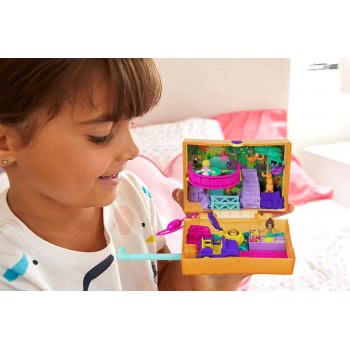 Mattel Polly Pocket Ο Κόσμος Της Polly Σετάκια - Jungle Safari Compact FRY35 / GKJ53 887961828481