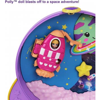 Mattel Polly Pocket Ο Κόσμος Της Polly Σετάκια - Saturn Space Explorer Compact FRY35 / GKJ51 887961828429