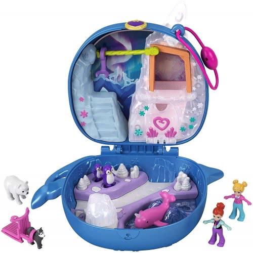 Mattel Polly Pocket Freezin Fun Narwhal Compact FRY35 / GKJ52 887961828412