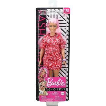 Mattel Barbie Fashionistas Doll Num 151 Μελαχρινή Κούκλα Με Φόρεμα Red Paisley Top FBR37 / GHW65 887961804423