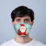 Puckator Ho Ho Ho Christmas Santa Reusable Face Covering - Large XMASK72L 5055071764967