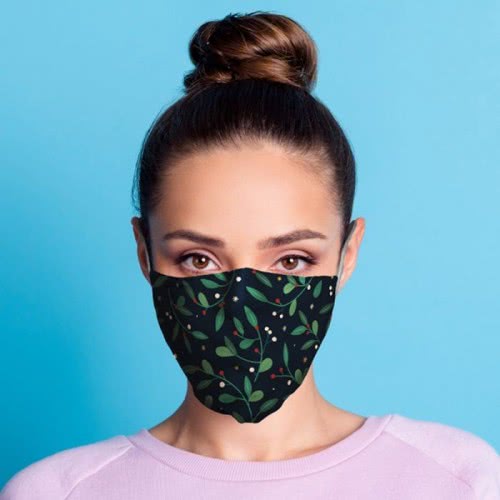 Puckator Mistletoe Christmas Reusable Face Covering - Large XMASK71L 5055071764950