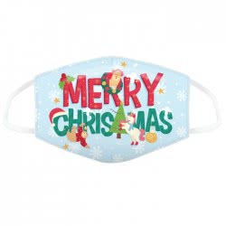 Puckator Festive Friends Merry Christmas Reusable Face Covering - Large XMASK69L 5055071764936