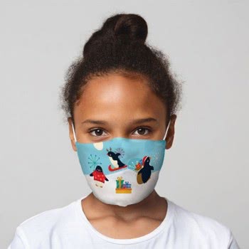 Puckator Christmas Penguins Reusable Face Covering Μάσκα Προστασίας - Small XMASK68S 5055071765025