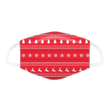 Puckator Red Christmas Jumper Pattern Face Covering - Large XMASK86L 5055071765872
