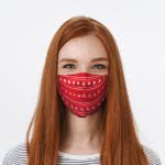 Puckator Red Christmas Jumper Pattern Face Covering - Large XMASK86L 5055071765872