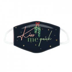 Puckator Kiss Me Quick Christmas Mistletoe Face Covering - Large XMASK91L 5055071765926