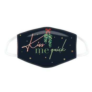 Puckator Kiss Me Quick Christmas Mistletoe Face Covering - Large XMASK91L 5055071765926