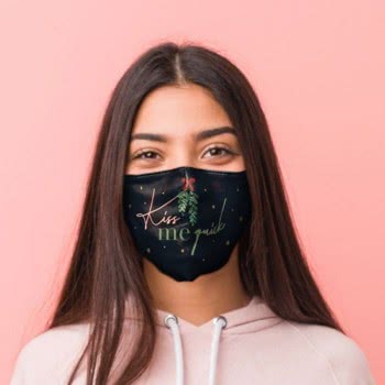Puckator Kiss Me Quick Christmas Mistletoe Face Covering - Large XMASK91L 5055071765926