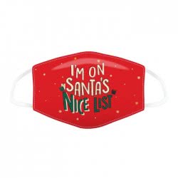Puckator I Am On Santas Nice List Christmas Face Covering - Small XMASK95S 5055071765834