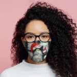 Puckator Kim Haskins Christmas Cats Reusable Face Covering - Large XMASK76L 5055071765001