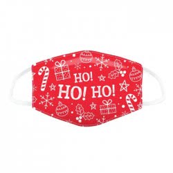 Puckator HO HO HO Red Christmas Icons Face Covering - Large XMASK89L 5055071765902