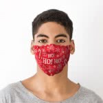 Puckator HO HO HO Red Christmas Icons Face Covering - Large XMASK89L 5055071765902