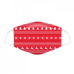 Puckator Red Christmas Jumper Pattern Face Covering - Large XMASK84L 5055071765858
